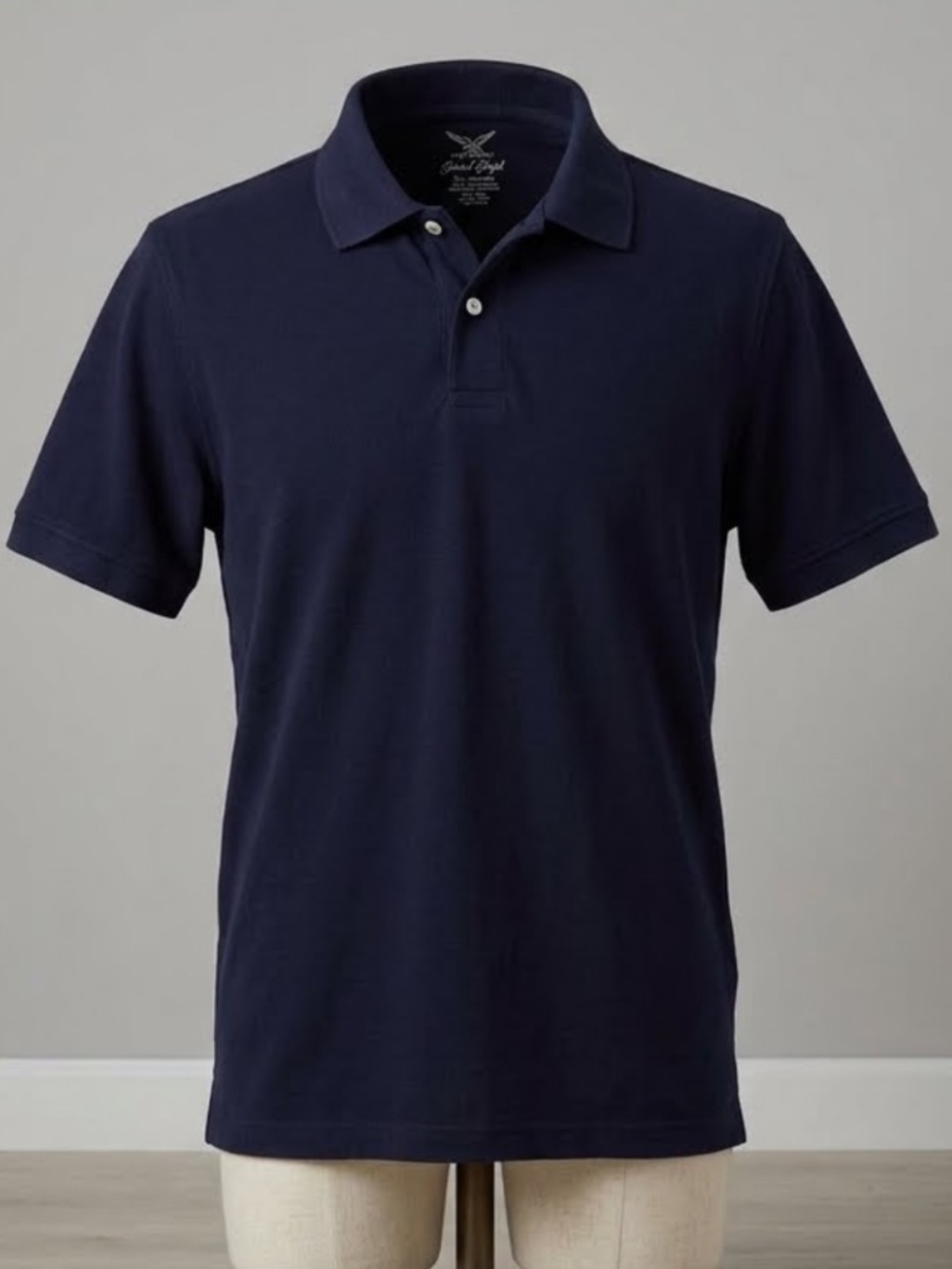 Blue polo shirt